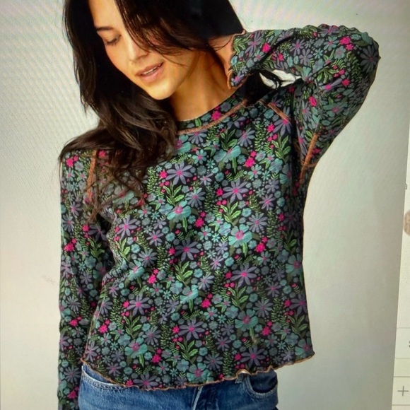 NATURAL LIFE Tops - NATURAL LIFE! Solid Teal with magenta thread detail Long Sleeve Tee medium